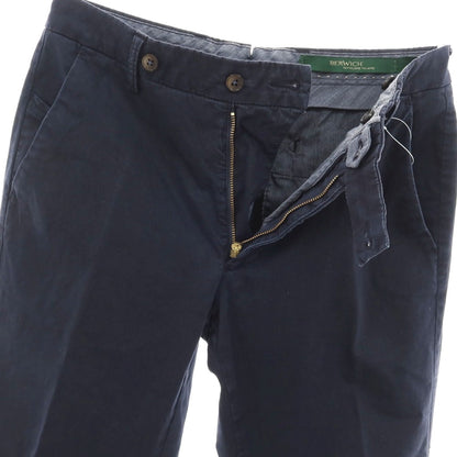 【中古】ベルウィッチ BERWICH ストレッチ コットン カジュアルスラックスパンツ ネイビー【 46 】【 状態ランクB 】【 メンズ 】