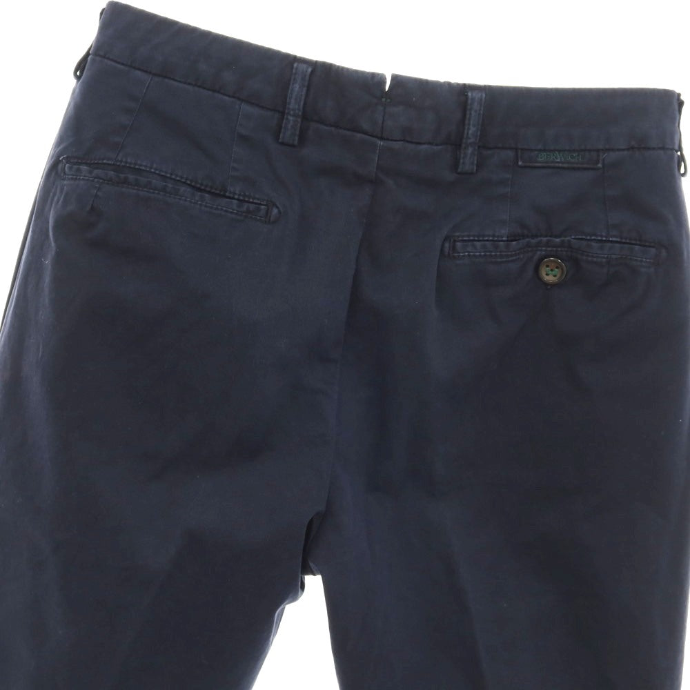【中古】ベルウィッチ BERWICH ストレッチ コットン カジュアルスラックスパンツ ネイビー【 46 】【 状態ランクB 】【 メンズ 】