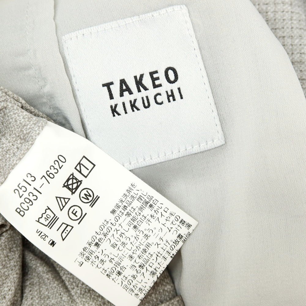 【中古】タケオキクチ TAKEO KIKUCHI ポリエステル カジュアルスラックスパンツ グレー【 1 】【 状態ランクA 】【 メンズ 】