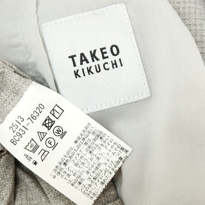 【中古】タケオキクチ TAKEO KIKUCHI ポリエステル カジュアルスラックスパンツ グレー【 1 】【 状態ランクA 】【 メンズ 】