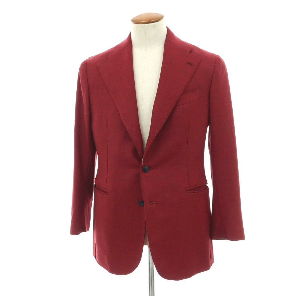 【中古】ルカ グラシア Luca Grassia ウール 3B テーラードジャケット レッドxネイビー【サイズ48】【 状態ランクA 】【 メンズ 】[CPD]