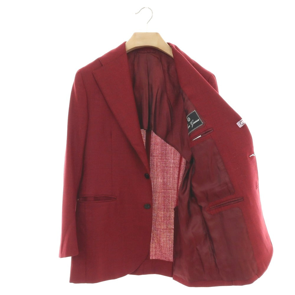 【中古】ルカ グラシア Luca Grassia ウール 3B テーラードジャケット レッドxネイビー【サイズ48】【 状態ランクA 】【 メンズ 】[CPD]