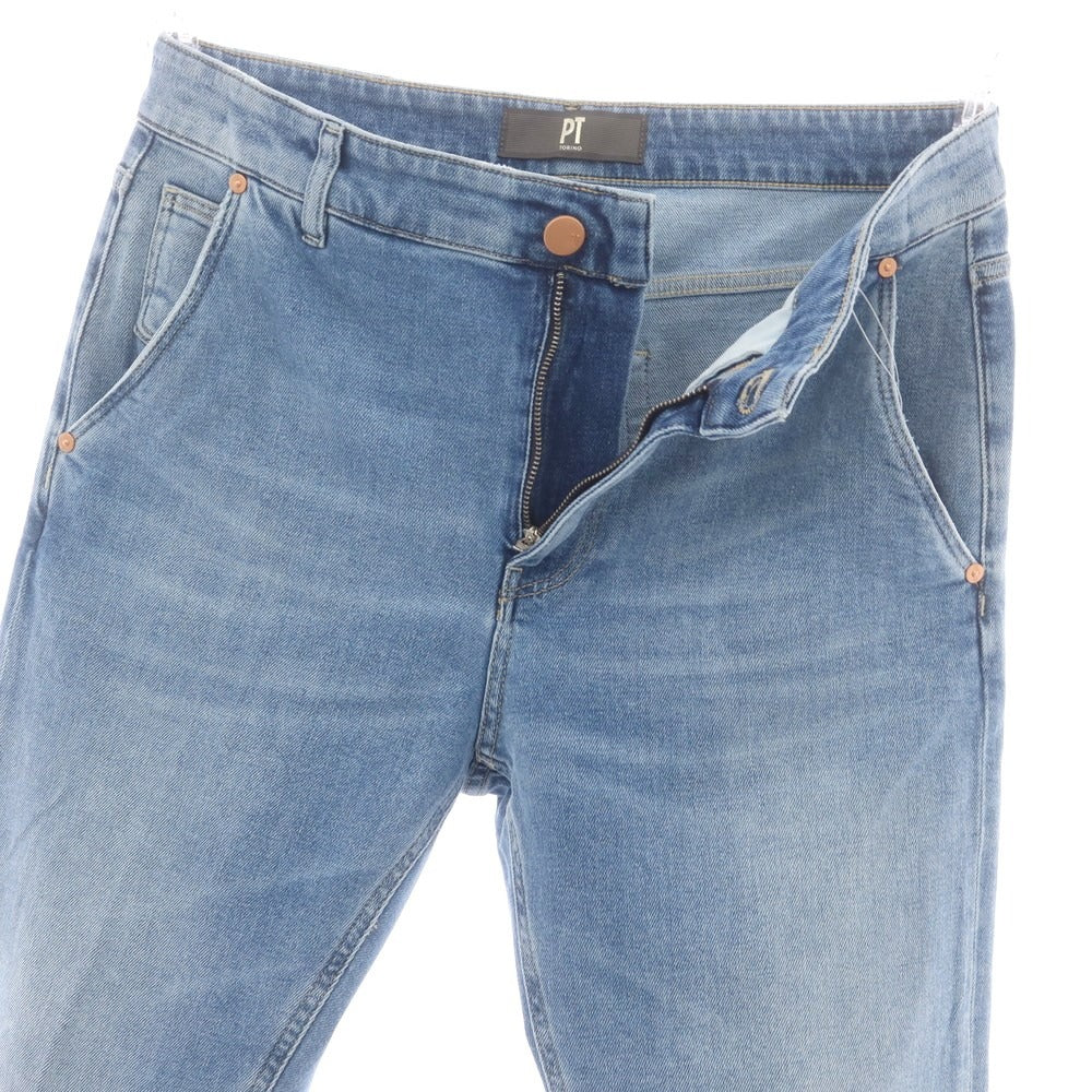【中古】ピーティートリノ デニム PT TORINO DENIM INDIE ストレッチ コットン ジーンズ デニムパンツ ライトブルー【 33 】【 状態ランクA 】【 メンズ 】