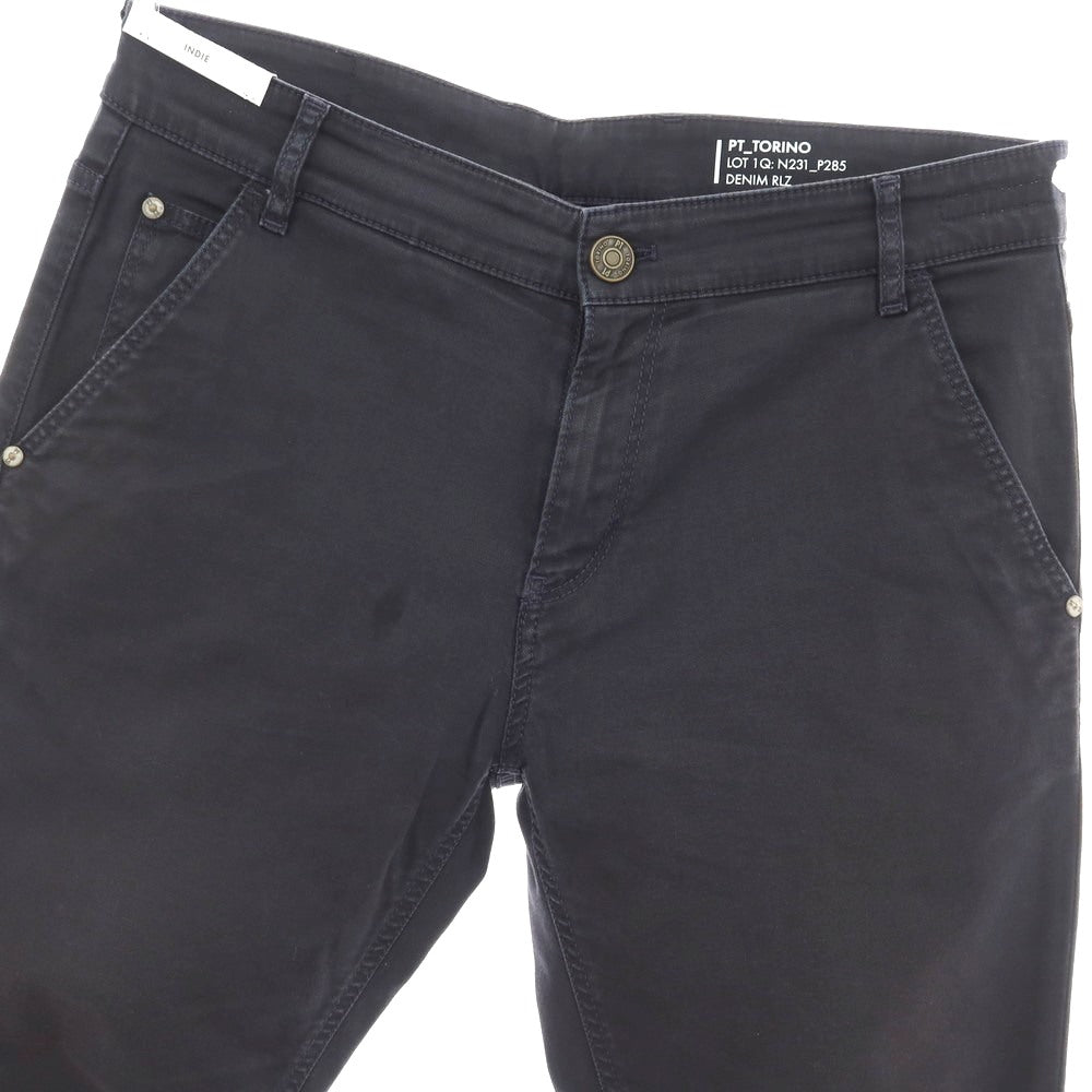 【中古】ピーティートリノ デニム PT TORINO DENIM INDIE ストレッチ コットンセルロース カジュアルスラックスパンツ ネイビー【 33 】【 状態ランクC 】【 メンズ 】