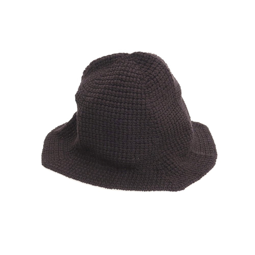 【中古】オム プリッセ イッセイミヤケ HOMME PLISSE ISSEY MIYAKE 2026年春夏 ニット クロシェ ハット ダークブラウン系【 状態ランクA 】【 メンズ 】