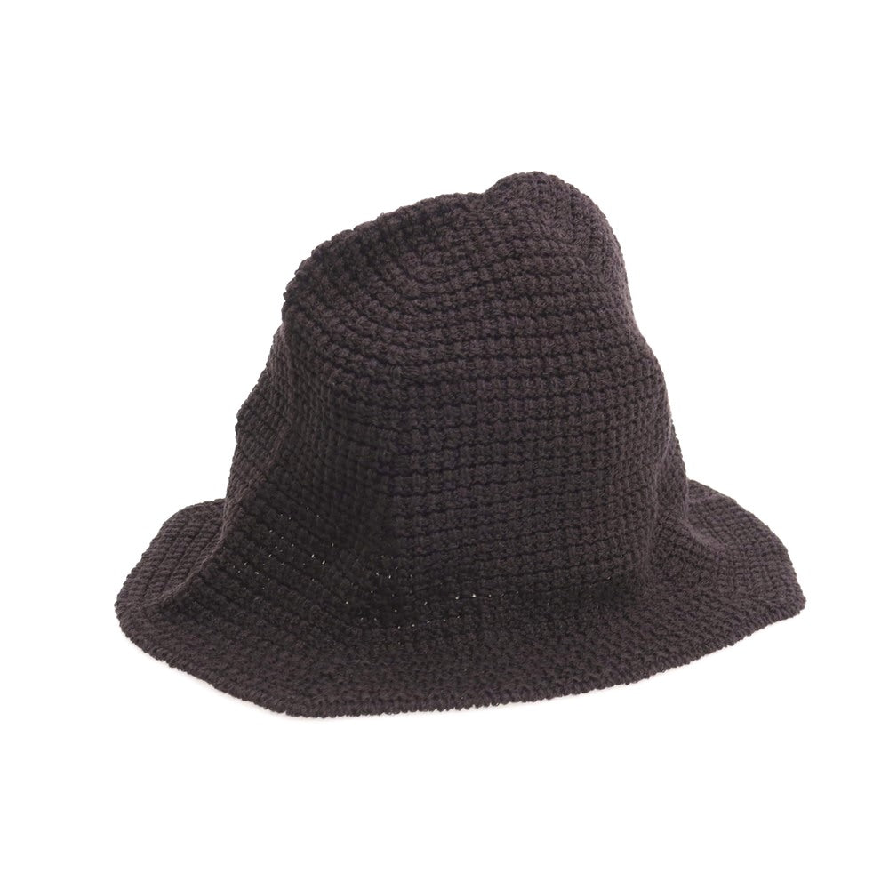 【中古】オム プリッセ イッセイミヤケ HOMME PLISSE ISSEY MIYAKE 2026年春夏 ニット クロシェ ハット ダークブラウン系【 状態ランクA 】【 メンズ 】