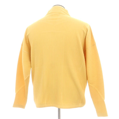 【中古】オム プリッセ イッセイミヤケ HOMME PLISSE ISSEY MIYAKE 2025年秋冬 プリーツ スタンドカラー ダブルジップ ジャージ イエロー【 表記なし（L位） 】【 状態ランクA 】【 メンズ 】