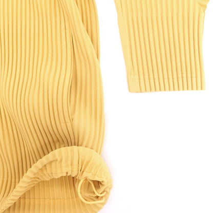 【中古】オム プリッセ イッセイミヤケ HOMME PLISSE ISSEY MIYAKE 2025年秋冬 プリーツ スタンドカラー ダブルジップ ジャージ イエロー【 表記なし（L位） 】【 状態ランクA 】【 メンズ 】