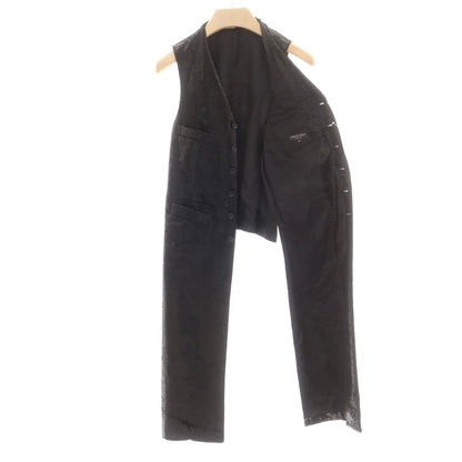 【中古】コムデギャルソンオムプリュス COMME des GARCONS HOMME PLUS 2025年春夏 ロングベスト ジレ ブラック【 S 】【 状態ランクA 】【 メンズ 】