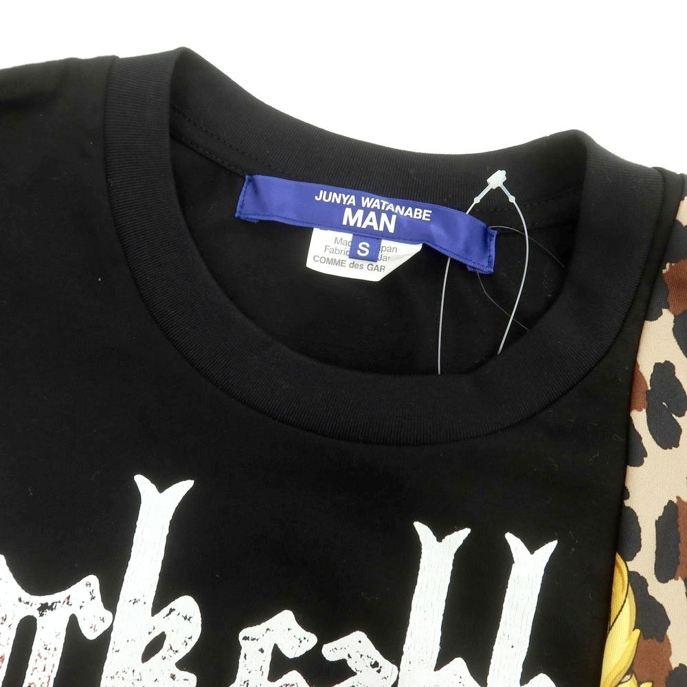 【中古】【未使用】ジュンヤワタナベ マン JUNYA WATANABE MAN 2025年春夏 BLACK SABBATH シルクスカーフ 半袖Ｔシャツ ブラック【サイズS】【 状態ランクS 】【 メンズ 】 [DPD]