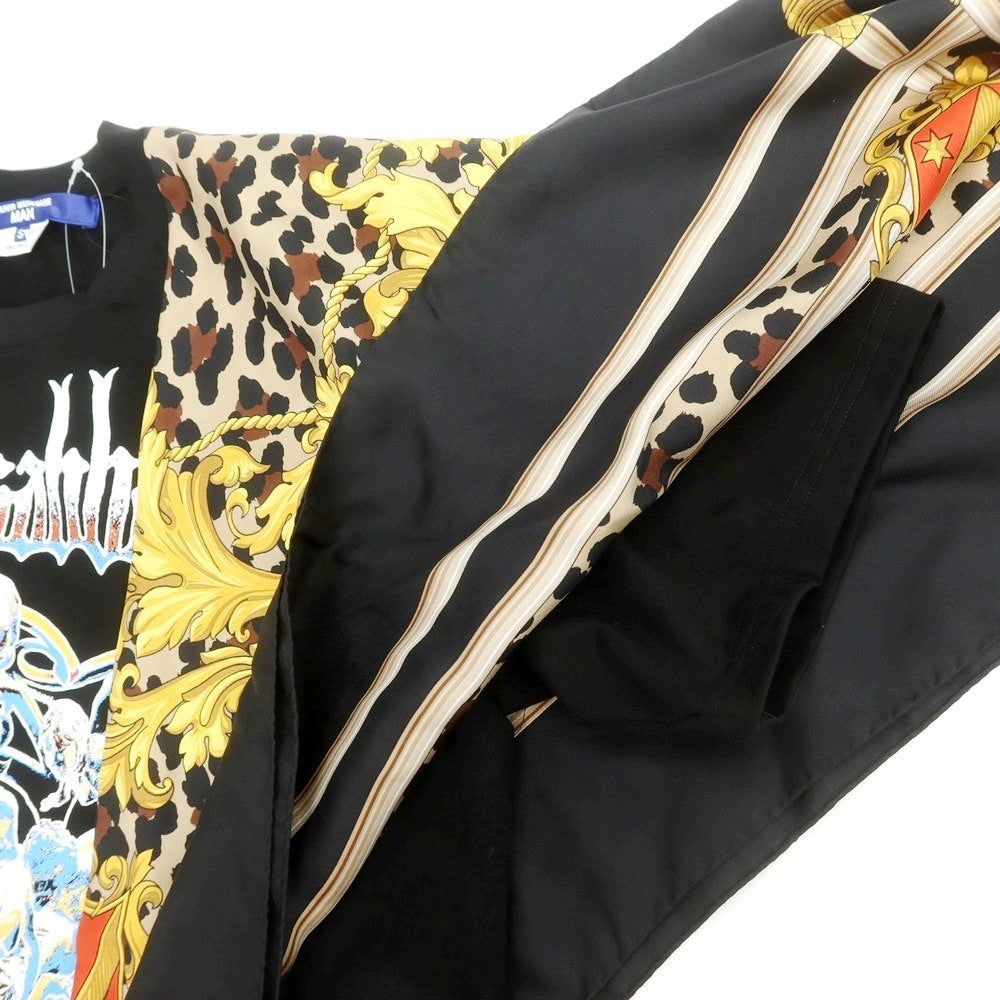 【中古】【未使用】ジュンヤワタナベ マン JUNYA WATANABE MAN 2025年春夏 BLACK SABBATH シルクスカーフ 半袖Ｔシャツ ブラック【サイズS】【 状態ランクS 】【 メンズ 】 [DPD]
