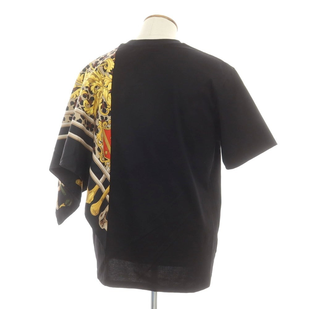 【中古】【未使用】ジュンヤワタナベ マン JUNYA WATANABE MAN 2025年春夏 BLACK SABBATH シルクスカーフ 半袖Ｔシャツ ブラック【サイズM】【 状態ランクS 】【 メンズ 】[DPD]