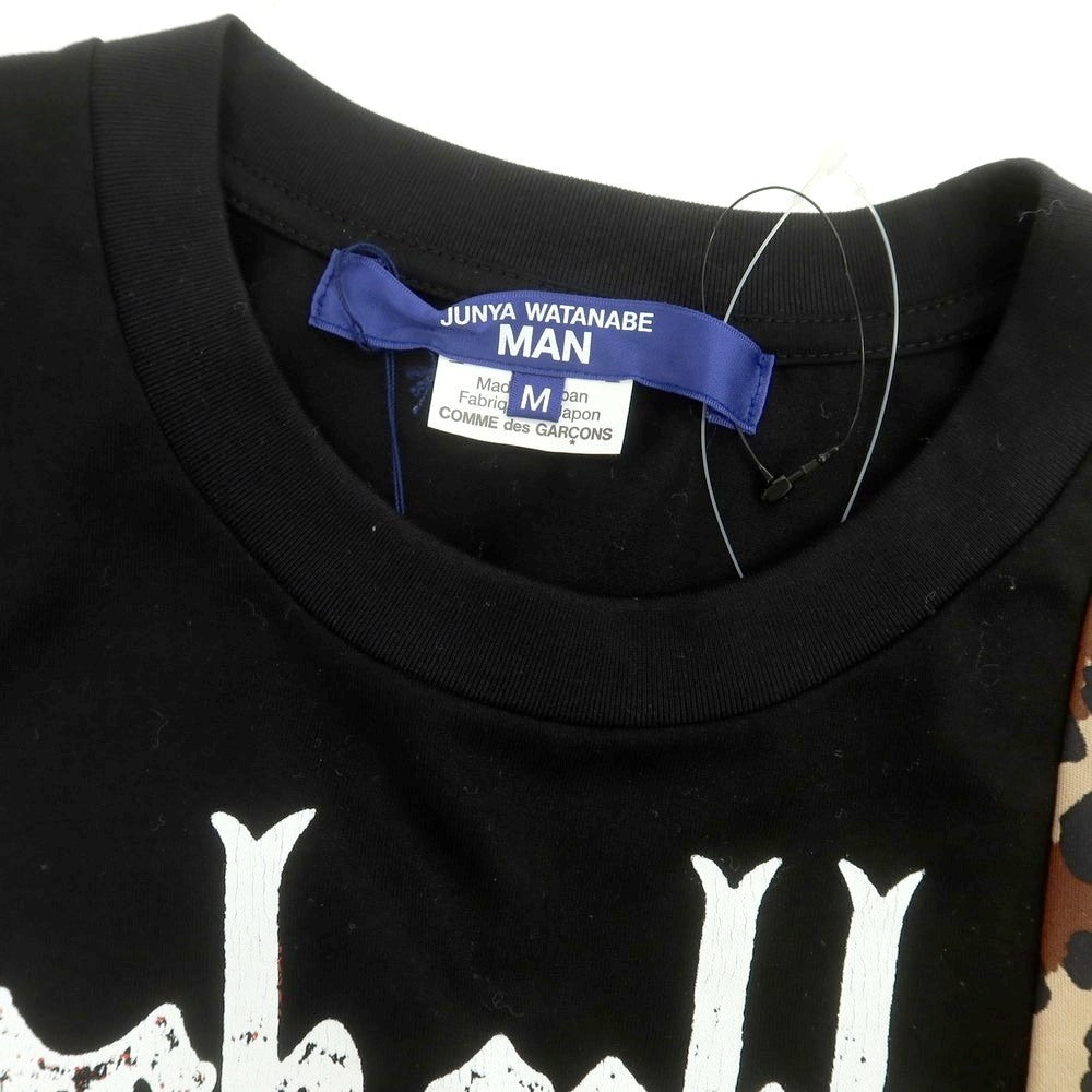 【中古】【未使用】ジュンヤワタナベ マン JUNYA WATANABE MAN 2025年春夏 BLACK SABBATH シルクスカーフ 半袖Ｔシャツ ブラック【サイズM】【 状態ランクS 】【 メンズ 】[DPD]
