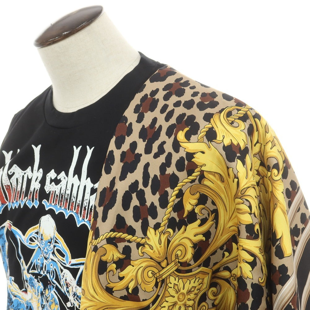 【中古】【未使用】ジュンヤワタナベ マン JUNYA WATANABE MAN 2025年春夏 BLACK SABBATH シルクスカーフ 半袖Ｔシャツ ブラック【サイズXL】【 状態ランクS 】【 メンズ 】 [EPD]