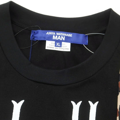 【中古】【未使用】ジュンヤワタナベ マン JUNYA WATANABE MAN 2025年春夏 BLACK SABBATH シルクスカーフ 半袖Ｔシャツ ブラック【 XL 】【 状態ランクS 】【 メンズ 】
