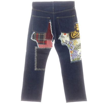 【中古】【未使用】ジュンヤワタナベ マン JUNYA WATANABE MAN 2025年春夏 リペア加工 デニムパンツ ネイビー【 S 】【 状態ランクS 】【 メンズ 】