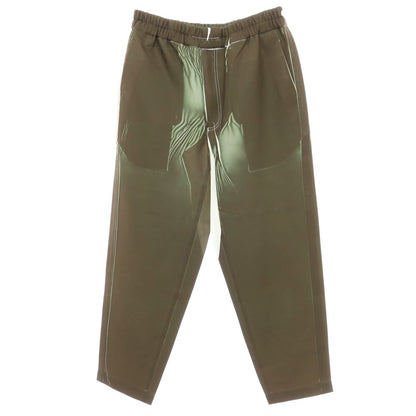 【中古】コムデギャルソンシャツ COMME des GARCONS SHIRT 2025年春夏 ペイント ポリエステル イージーパンツ オリーブ【 XS 】【 状態ランクA 】【 メンズ 】
