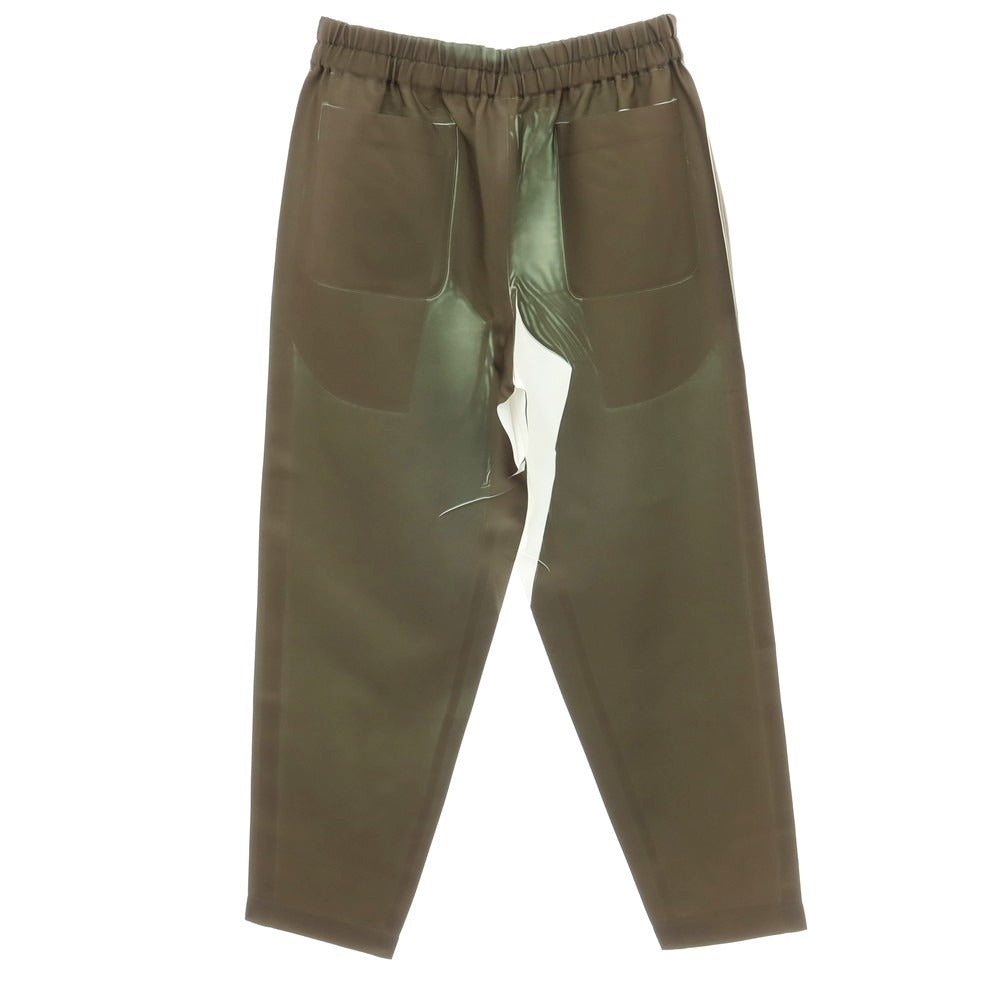 【中古】コムデギャルソンシャツ COMME des GARCONS SHIRT 2025年春夏 ペイント ポリエステル イージーパンツ オリーブ【 XS 】【 状態ランクA 】【 メンズ 】
