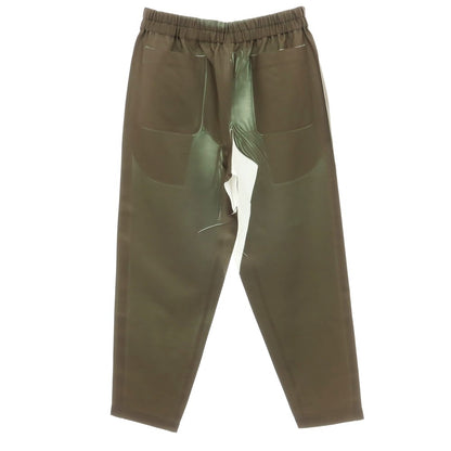 【中古】コムデギャルソンシャツ COMME des GARCONS SHIRT 2025年春夏 ペイント ポリエステル イージーパンツ オリーブ【 XS 】【 状態ランクA 】【 メンズ 】