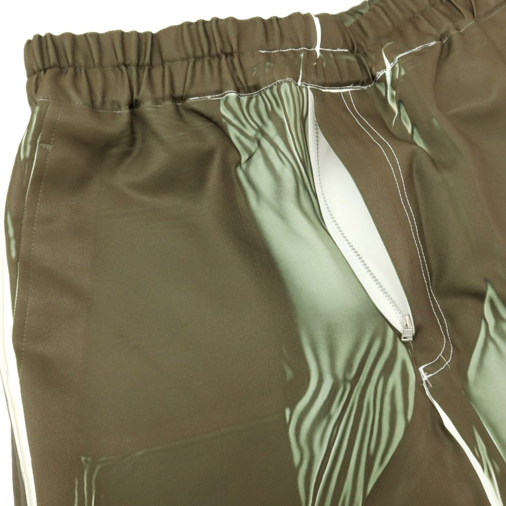 【中古】コムデギャルソンシャツ COMME des GARCONS SHIRT 2025年春夏 ペイント ポリエステル イージーパンツ オリーブ【 XS 】【 状態ランクA 】【 メンズ 】