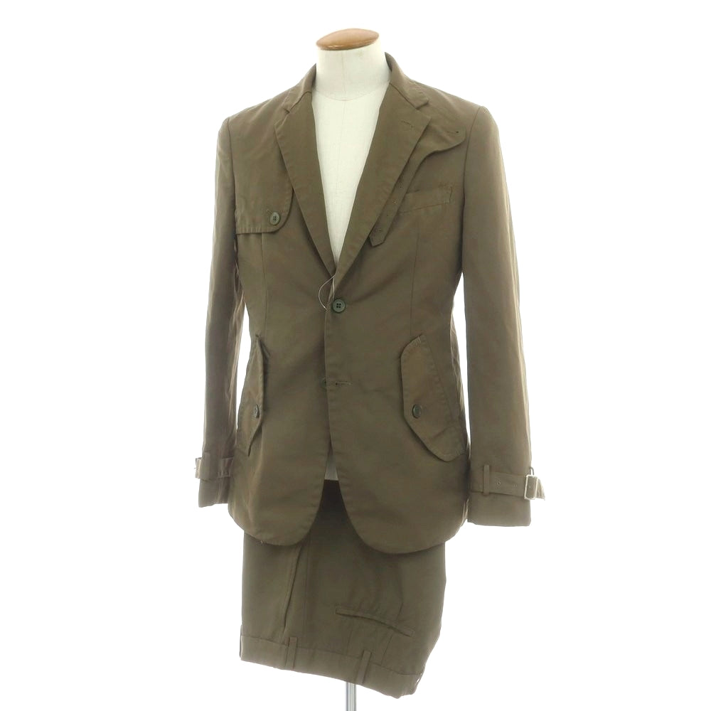 【中古】コムデギャルソン オムドゥ COMME des GARCONS HOMME DEUX 2020年春夏 ポリエステル セットアップ オリーブ【 M/M 】【 状態ランクC 】【 メンズ 】