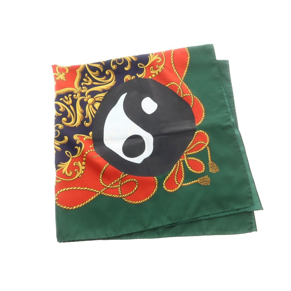 【中古】【未使用】ジュンヤワタナベ マン JUNYA WATANABE MAN シルク スカーフ グリーンxレッド系【 状態ランクS 】【 メンズ 】