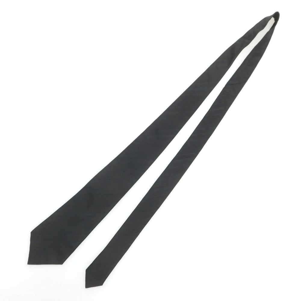 【中古】【未使用】コムデギャルソン オムドゥ COMME des GARCONS HOMME DEUX 2025年春夏 シルク ストライプ柄ネクタイ ブラック【 状態ランクS 】【 メンズ 】