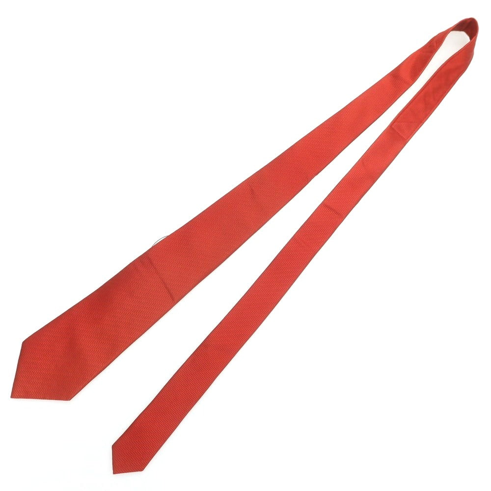 【中古】【未使用】コムデギャルソン オムドゥ COMME des GARCONS HOMME DEUX 2025年春夏 シルク 無地ネクタイ レッド【 状態ランクS 】【 メンズ 】