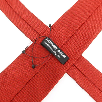 【中古】【未使用】コムデギャルソン オムドゥ COMME des GARCONS HOMME DEUX 2025年春夏 シルク 無地ネクタイ レッド【 状態ランクS 】【 メンズ 】