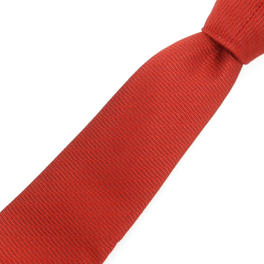 【中古】【未使用】コムデギャルソン オムドゥ COMME des GARCONS HOMME DEUX 2025年春夏 シルク 無地ネクタイ レッド【 状態ランクS 】【 メンズ 】