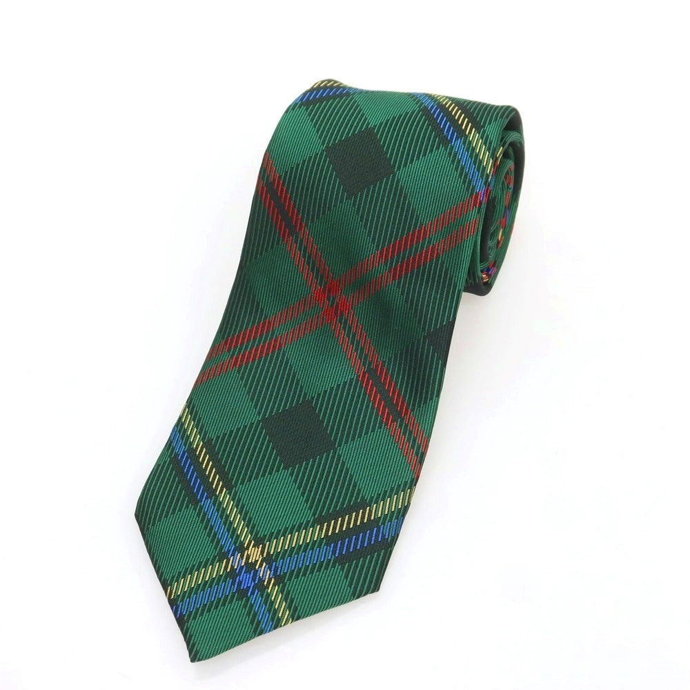 【中古】【未使用】コムデギャルソン オムドゥ COMME des GARCONS HOMME DEUX 2025年春夏 シルク チェック柄ネクタイ グリーンxレッド【 状態ランクS 】【 メンズ 】 [APD]