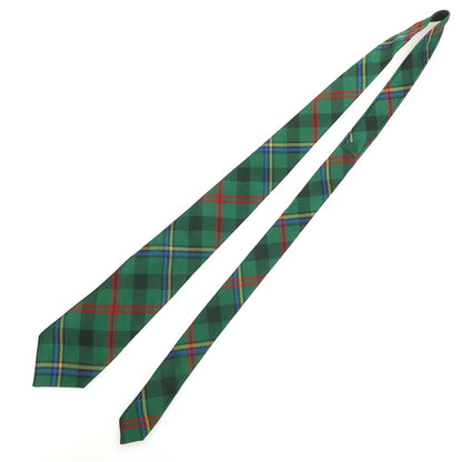 【中古】【未使用】コムデギャルソン オムドゥ COMME des GARCONS HOMME DEUX 2025年春夏 シルク チェック柄ネクタイ グリーンxレッド【 状態ランクS 】【 メンズ 】