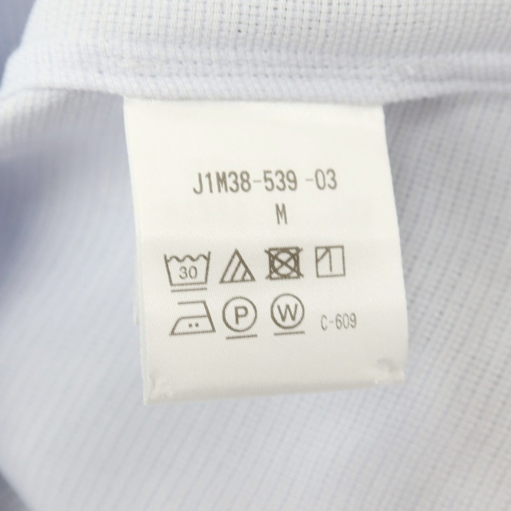 【中古】ポールスチュアート PAUL STUART ポリエステルコットンリネン バンドカラー 半袖シャツ ライトブルー【サイズM】【 状態ランクA 】【 メンズ 】