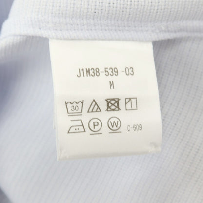 【中古】ポールスチュアート PAUL STUART ポリエステルコットンリネン バンドカラー 半袖シャツ ライトブルー【サイズM】【 状態ランクA 】【 メンズ 】