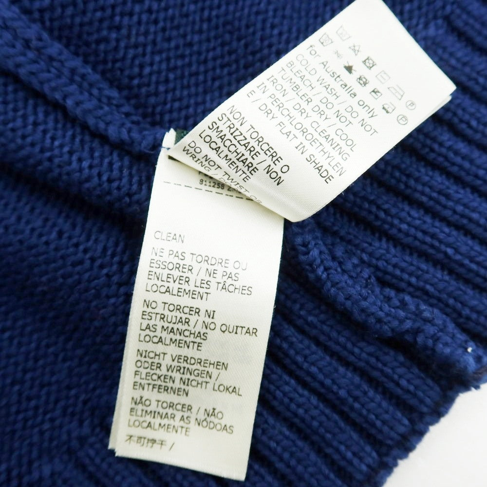 【中古】ザノーネ ZANONE コットン クルーネック プルオーバーニット ライトネイビー【サイズ48】【 状態ランクB 】【 メンズ 】