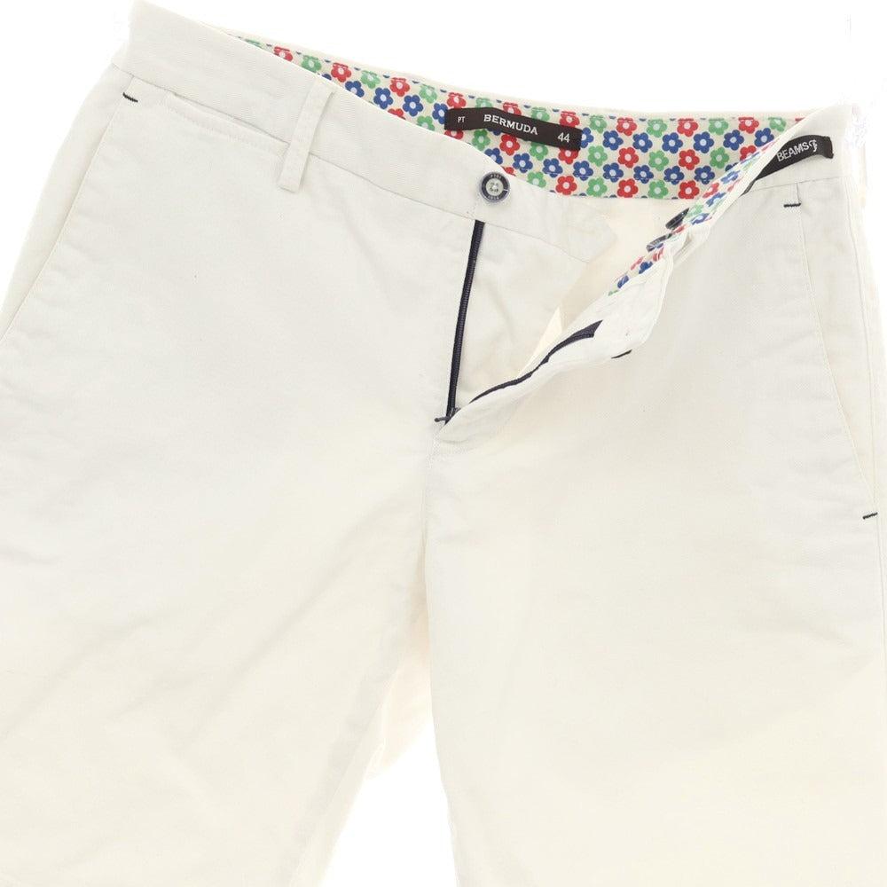 【中古】ピーティーゼロウーノ PT01 BEAMS F別注 コットン ショートパンツ ホワイト【 44 】【 状態ランクB 】【 メンズ 】