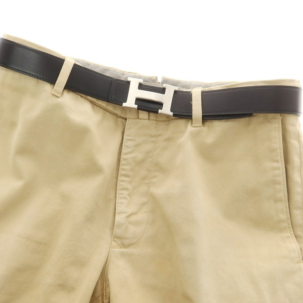 【中古】エルメス HERMES コンスタンス リバーシブル ベルト □Ｏ刻印 ブラックxトープ【 85 】【 状態ランクB 】【 メンズ 】