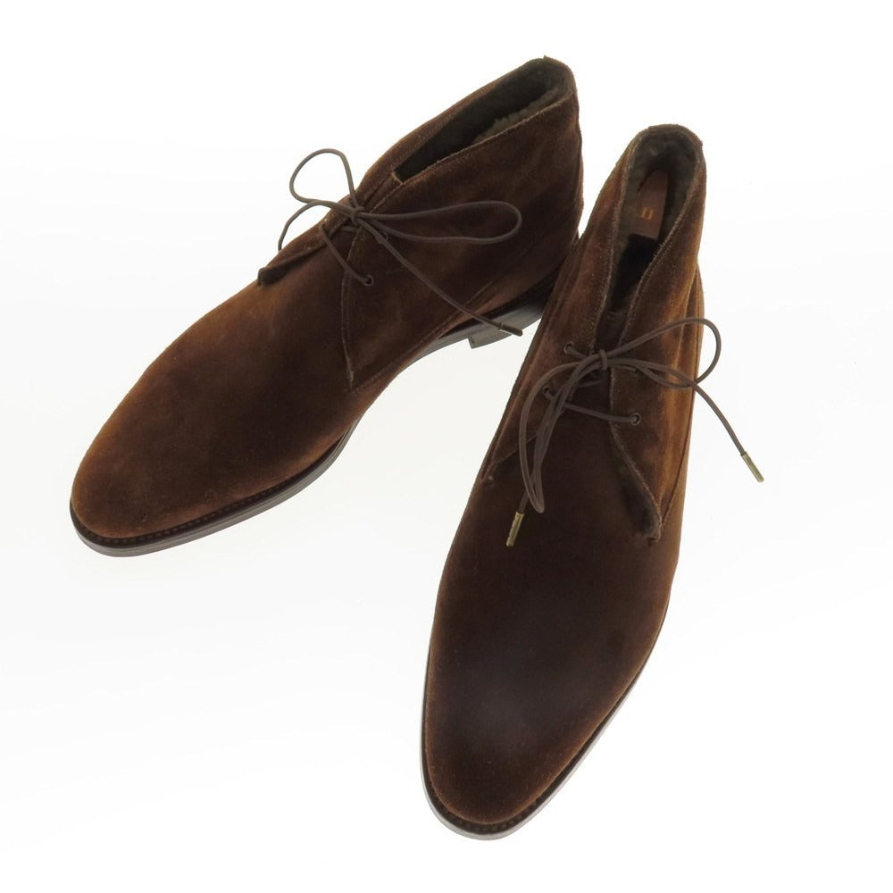 【中古】ジョンロブ John Lobb 2012 イヤーモデル ボアスエード チャッカブーツ ダークブラウン【 6 1/2 】【 状態ランクA 】【 メンズ 】