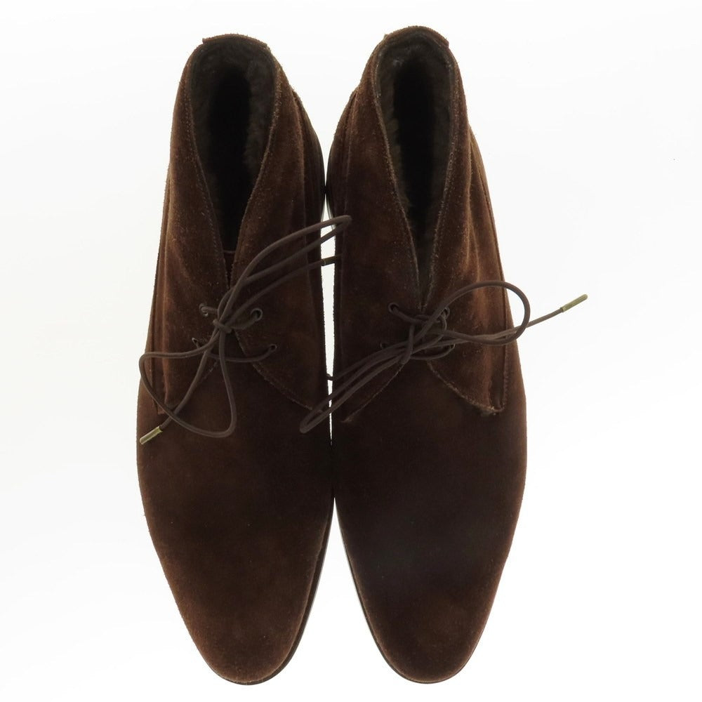 【中古】ジョンロブ John Lobb 2012 イヤーモデル ボアスエード チャッカブーツ ダークブラウン【 6 1/2 】【 状態ランクA 】【 メンズ 】