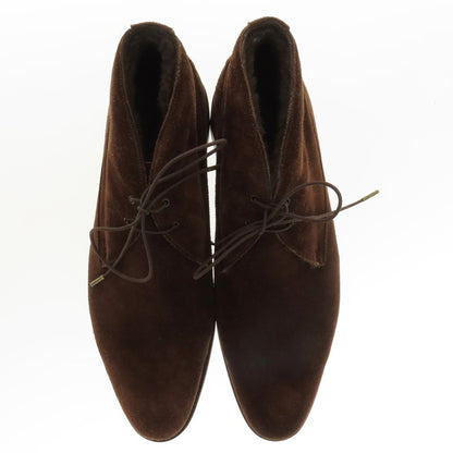 【中古】ジョンロブ John Lobb 2012 イヤーモデル ボアスエード チャッカブーツ ダークブラウン【 6 1/2 】【 状態ランクA 】【 メンズ 】