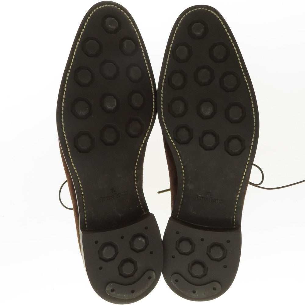 【中古】ジョンロブ John Lobb 2012 イヤーモデル ボアスエード チャッカブーツ ダークブラウン【 6 1/2 】【 状態ランクA 】【 メンズ 】