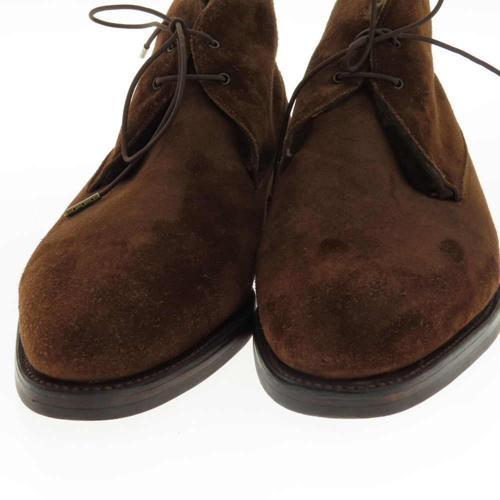 【中古】ジョンロブ John Lobb 2012 イヤーモデル ボアスエード チャッカブーツ ダークブラウン【 6 1/2 】【 状態ランクA 】【 メンズ 】