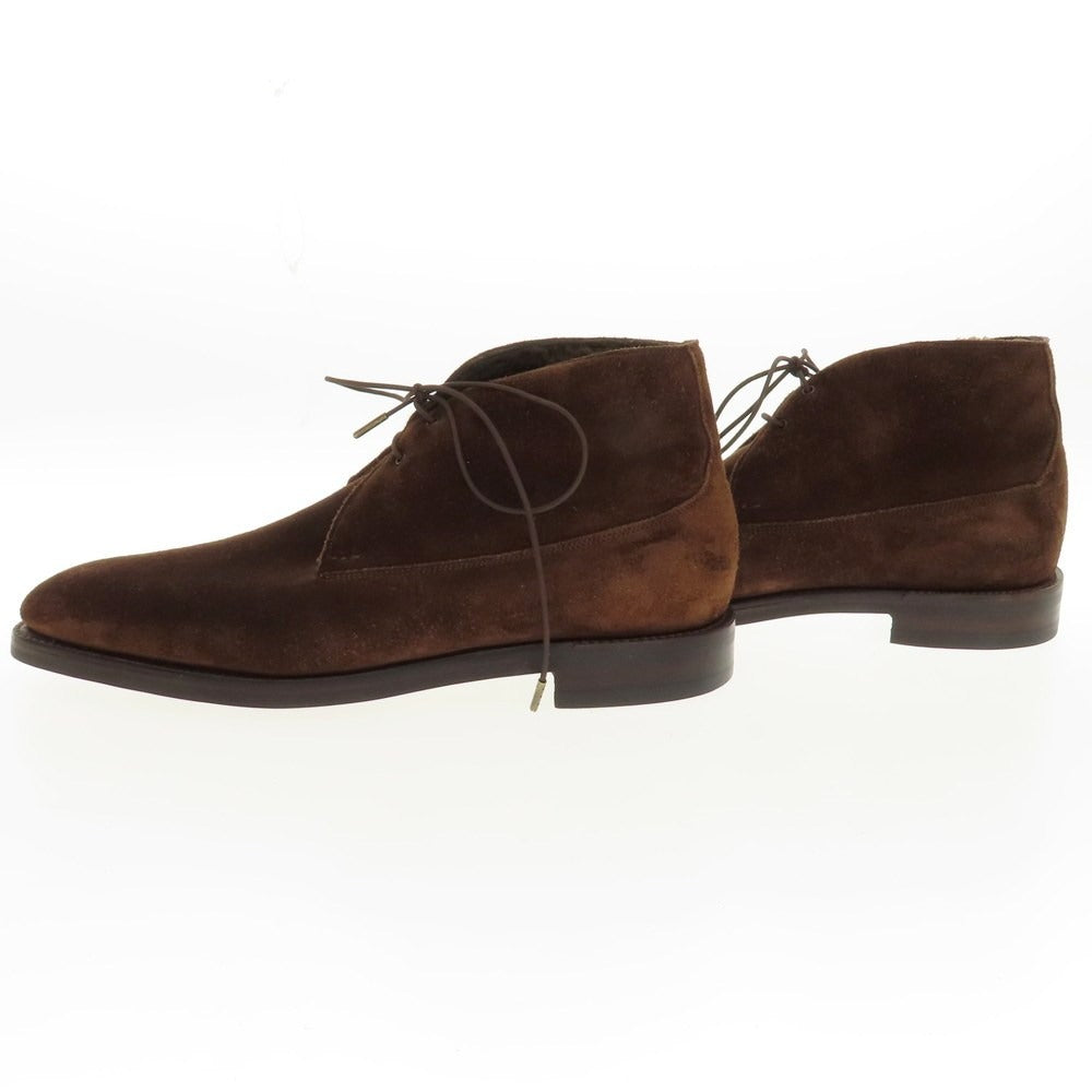 【中古】ジョンロブ John Lobb 2012 イヤーモデル ボアスエード チャッカブーツ ダークブラウン【 6 1/2 】【 状態ランクA 】【 メンズ 】