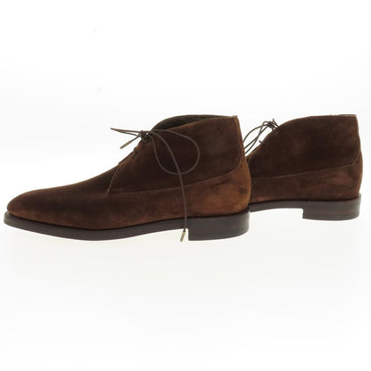 【中古】ジョンロブ John Lobb 2012 イヤーモデル ボアスエード チャッカブーツ ダークブラウン【 6 1/2 】【 状態ランクA 】【 メンズ 】