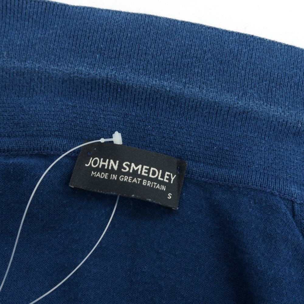 【中古】ジョンスメドレー JOHN SMEDLEY ハイゲージ シーアイランドコットン 半袖 ポロニット ダークブルー【サイズS】【 状態ランクD 】【 メンズ 】