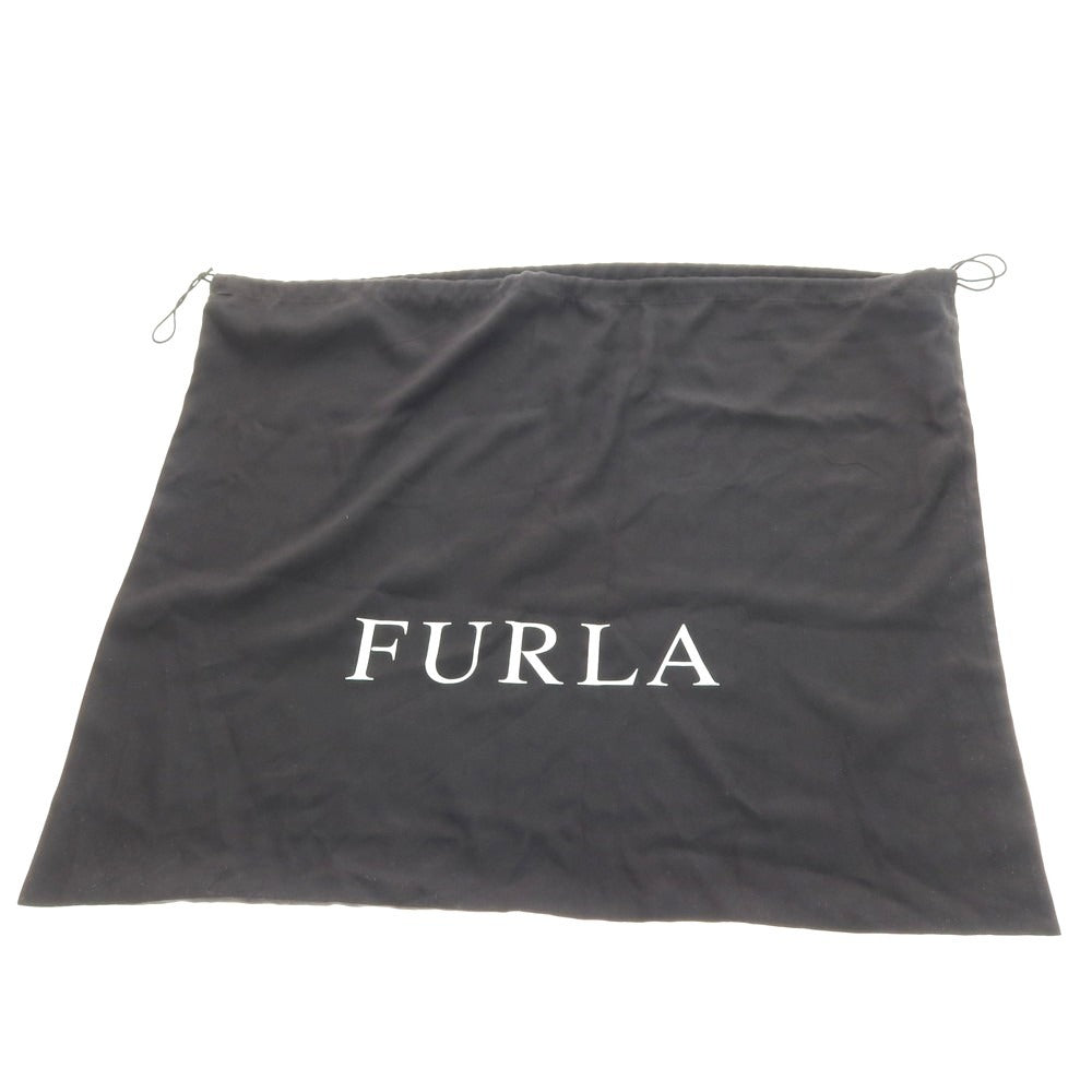 【中古】フルラ Furla シュリンクレザー ショルダーバッグ ブラック【 状態ランクB 】【 メンズ 】