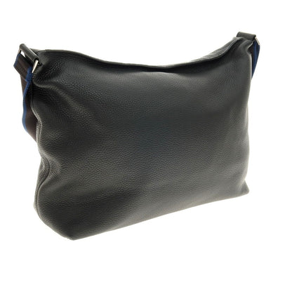 【中古】フルラ Furla シュリンクレザー ショルダーバッグ ブラック【 状態ランクB 】【 メンズ 】