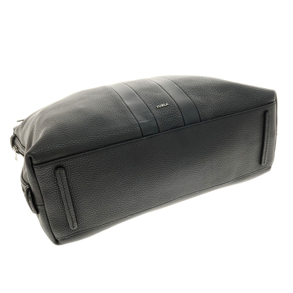 【中古】フルラ Furla シュリンクレザー ショルダーバッグ ブラック【 状態ランクB 】【 メンズ 】