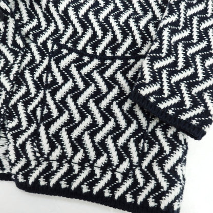 【中古】パニカーレ PANICALE ミドルゲージ コットン 3B ニットジャケット ダークネイビーxホワイト【 46 】【 状態ランクC 】【 メンズ 】