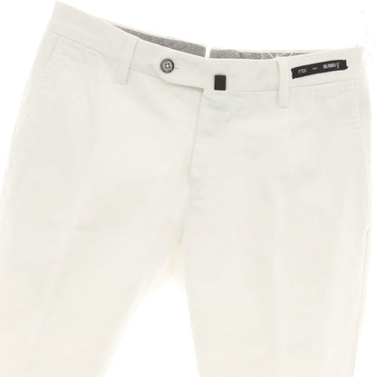 【中古】ピーティーゼロウーノ PT01 BEAMS F別注 ストレッチコットン カジュアルスラックスパンツ ホワイト【 44 】【 状態ランクB 】【 メンズ 】